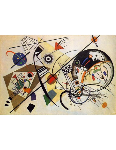 Set de table peinture Kandinsky, Ligne transversale, Peintres abstraits,