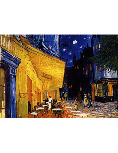 SET DE TABLE peinture Van Gogh, Terrasse de café la nuit, Déco