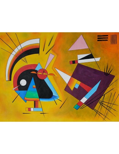 Set de table design, Kandinsky Peintre abstrait, Noir et violet