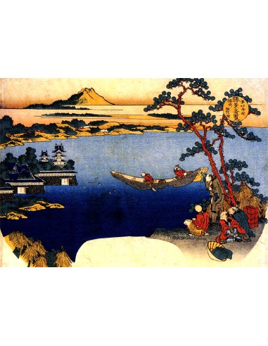 SET DE TABLE Hokusaï, Estampes japonaises, Vue du lac Suwa